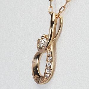ネックレス ダイヤモンド ダイヤ ダイヤモンドネックレス ダイヤペンダント 18金 k18 18k ピンクゴールド ユニセックス 4月誕生石 プレゼント ギフト puの画像