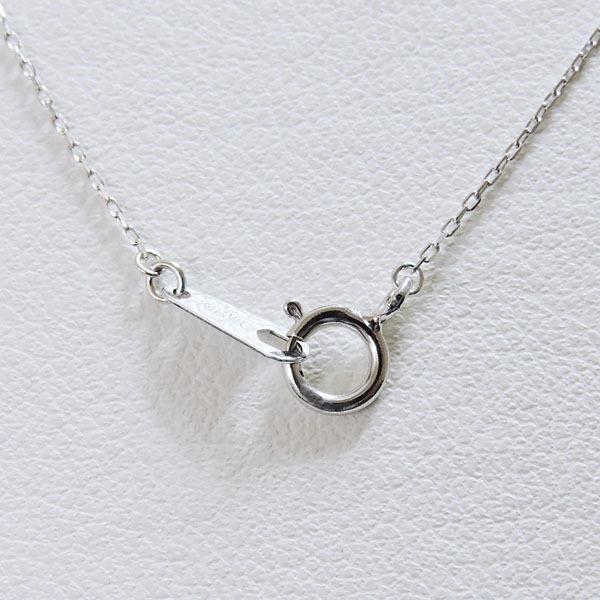 ダイヤモンド ネックレス 18k k18 18金 ホワイトゴールド ダイヤ 0.06ct ハート heart ペンダント ユニセックス 男女兼用 プレゼント ギフト 自分買い puの画像