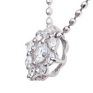 ネックレス ダイヤモンドネックレス ダイヤモンド ペンダント ダイヤ 0.16ct ホワイトゴールド k18 18k 18金 男女兼用 ユニセックス プレゼント 自分買い puの画像