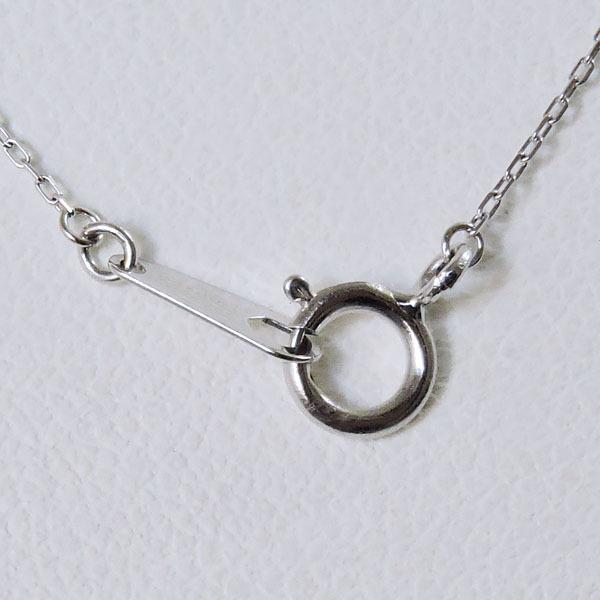ダイヤモンド ネックレス 18金 18k k18 ホワイトゴールド ダイヤ 0.08ct リーフ オーバル ペンダント 男女兼用 ユニセックス プレゼント ご褒美 自分買い puの画像
