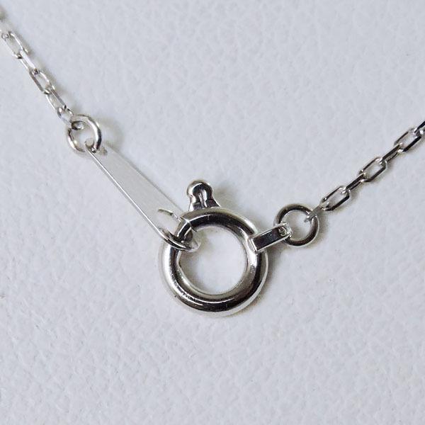 ダイヤモンド ネックレス 18金 k18 18k ホワイトゴールド ダイヤ 0.04ct サークル 円型 インフィニティ 男女兼用 ユニセックス プレゼント ギフト puの画像