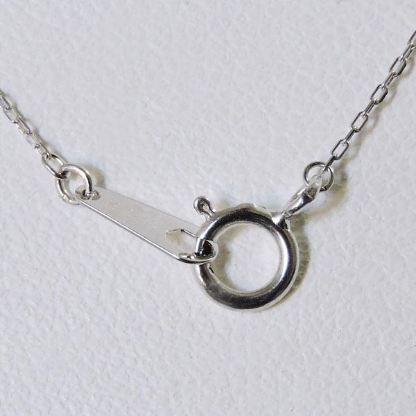 ダイヤモンド ネックレス ダイヤ 0.10ct 18金 18k k18 ホワイトゴールド クロス 十字架 フラワー クローバー 男女兼用 ユニセックス プレゼント 自分買い puの画像