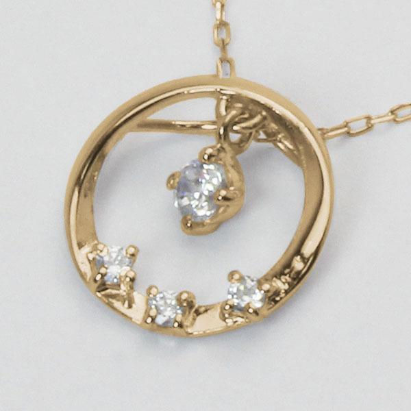ダイヤモンドネックレス ダイヤモンド ネックレス ダイヤ ダイヤネックレス k18 18k 18金 イエローゴールド ユニセックス 送料無料 プレゼント 自分買い puの画像