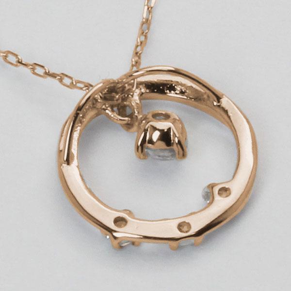 ダイヤモンドネックレス ダイヤモンド ネックレス ダイヤ ダイヤネックレス k18 18k 18金 ピンクゴールド ユニセックス 送料無料 プレゼント ギフト puの画像