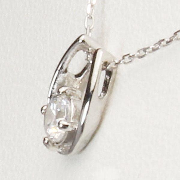 ダイヤモンド ホースシュー 馬蹄 ネックレス ホースシューネックレス k18 18k 18金 ホワイトゴールド ユニセックス 送料無料 プレゼント 自分買い puの画像