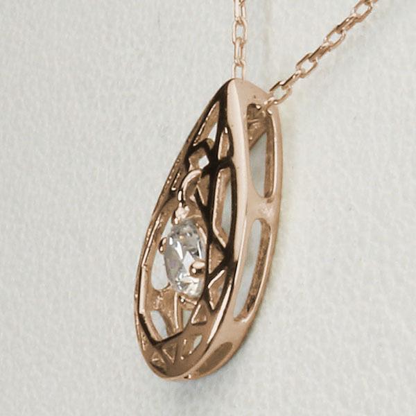 ダイヤモンドネックレス ダイヤモンド ネックレス ダイヤ ダイヤネックレス k18 18k 18金 ピンクゴールド ユニセックス 送料無料 プレゼント ギフト puの画像