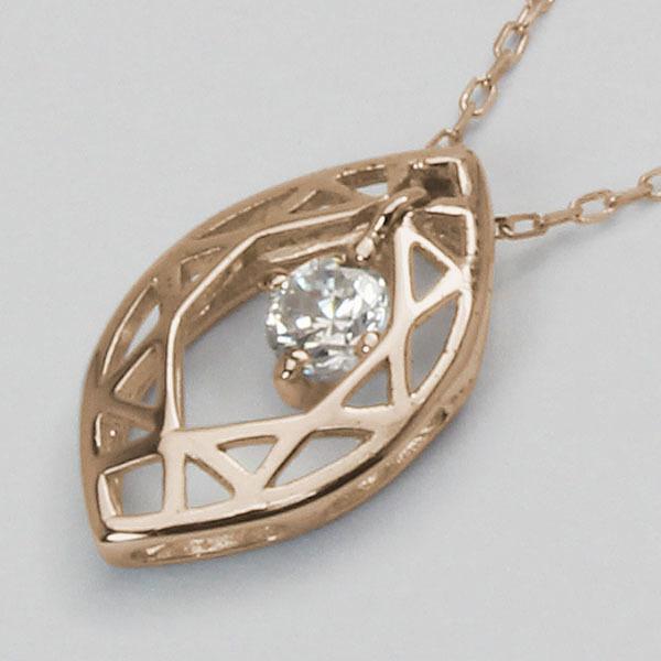 ダイヤモンドネックレス ダイヤモンド ネックレス ダイヤ ダイヤネックレス k18 18k 18金 ピンクゴールド ユニセックス 送料無料 プレゼント ギフト puの画像