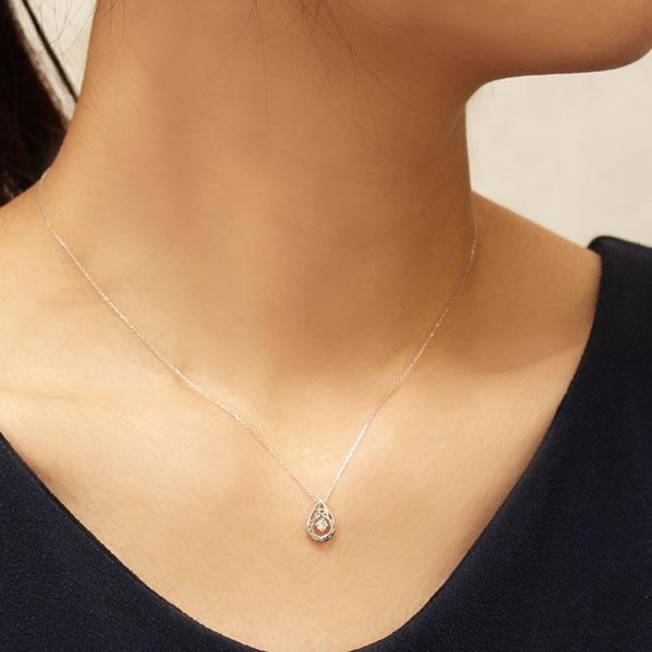 ダイヤモンドネックレス ダイヤモンド ネックレス ダイヤ ダイヤネックレス k18 18k 18金 ホワイトゴールド ユニセックス 送料無料 プレゼント 自分買い puの画像