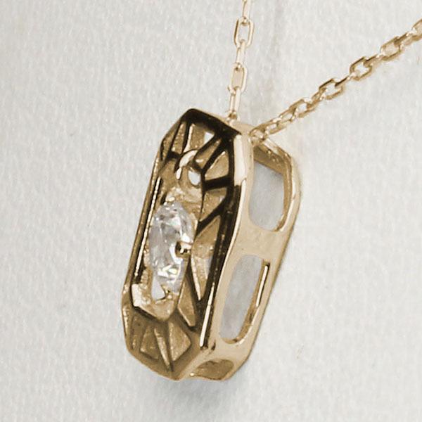 ダイヤモンドネックレス ダイヤモンド ネックレス ダイヤ ダイヤネックレス k18 18k 18金 イエローゴールド ユニセックス 送料無料 プレゼント 自分買い puの画像