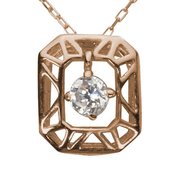 ダイヤモンドネックレス ダイヤモンド ネックレス ダイヤ ダイヤネックレス k18 18k 18金 ピンクゴールド ユニセックス 送料無料 プレゼント ギフト puの画像