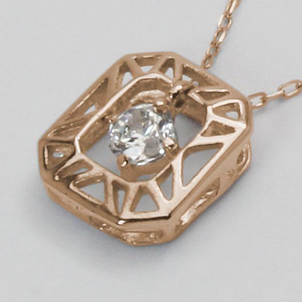 ダイヤモンドネックレス ダイヤモンド ネックレス ダイヤ ダイヤネックレス k18 18k 18金 ピンクゴールド ユニセックス 送料無料 プレゼント ギフト puの画像