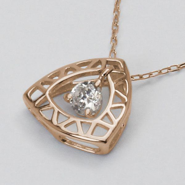 ダイヤモンドネックレス ダイヤモンド ネックレス ダイヤ ダイヤネックレス k18 18k 18金 ピンクゴールド ユニセックス 送料無料 プレゼント ギフト puの画像