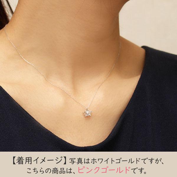 ダイヤモンド ネックレス ダイヤネックレス ダイヤ 花 フラワー k10 