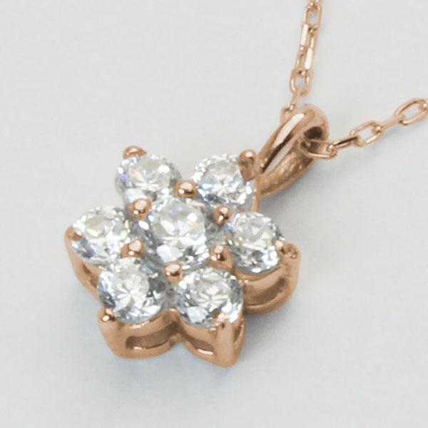 K10金ダイヤモンドネックレス ダイヤモンド ネックレス ダイヤネックレス ダイヤ フラワー 花