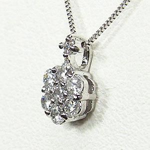 ダイヤモンド ネックレス ダイヤ 0.15ct 18金 k18 18k ホワイトゴールド ペンダント チェーン付 ユニセックス 男女兼用 プレゼント ギフト 自分買い puの画像