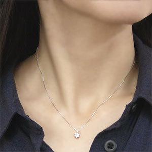 ダイヤモンド ネックレス ダイヤ 0.15ct 18金 k18 18k ホワイトゴールド ペンダント チェーン付 ユニセックス 男女兼用 プレゼント ギフト 自分買い puの画像