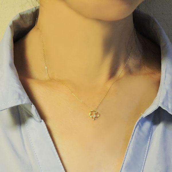 ダイヤモンド ネックレス ダイヤ 0.06ct 18金 k18 18k イエロー