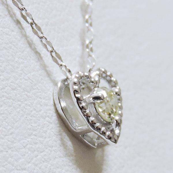 ダイヤモンド ネックレス k18 18k 18金 ホワイトゴールド ダイヤ 0.10ct ハートネックレス ハート ペンダント ユニセックス プレゼント ご褒美 自分買い puの画像