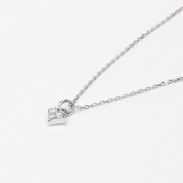 ネックレス ダイヤモンド ホワイトゴールド k18 18k 18金 プチネックレス ダイヤ ペンダント 品質保証書付き ユニセックス プレゼント ギフト 自分買い puの画像