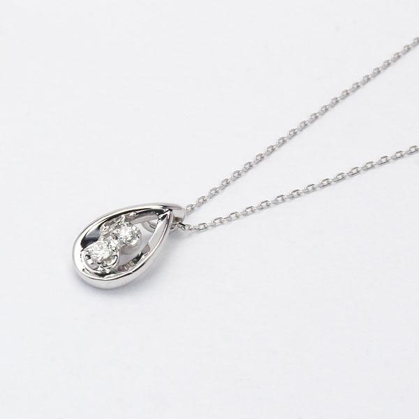 ネックレス ダイヤモンド ホワイトゴールド k18 18k 18金 プチネックレス ダイヤ ペンダント ユニセックス 送料無料 プレゼント ギフト ご褒美 自分買い puの画像