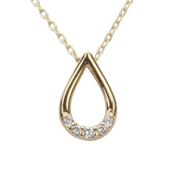 ネックレス ダイヤモンド イエローゴールド k18 18k 18金 プチ