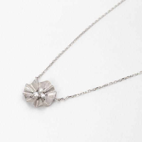 ダイヤモンド ネックレス ダイヤネックレス フラワー 花 pt900 プラチナ ユニセックス 送料無料 プレゼント ギフト ご褒美 自分買い pu_1
