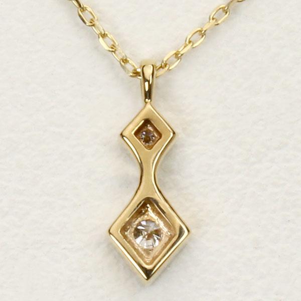 ダイヤモンド ネックレス ダイヤネックレス ダイヤ ペンダントトップ k18 18k 18金 イエローゴールド 送料無料 ユニセックス プレゼント 自分買い puの画像