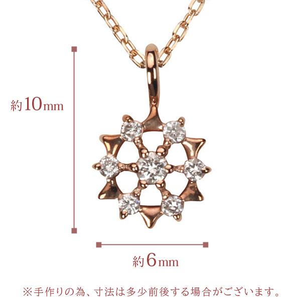 ダイヤモンド ネックレス ダイヤネックレス ダイヤ ペンダントトップ k18 18k 18金 ピンクゴールド 送料無料 ユニセックス プレゼント 自分買い puの画像