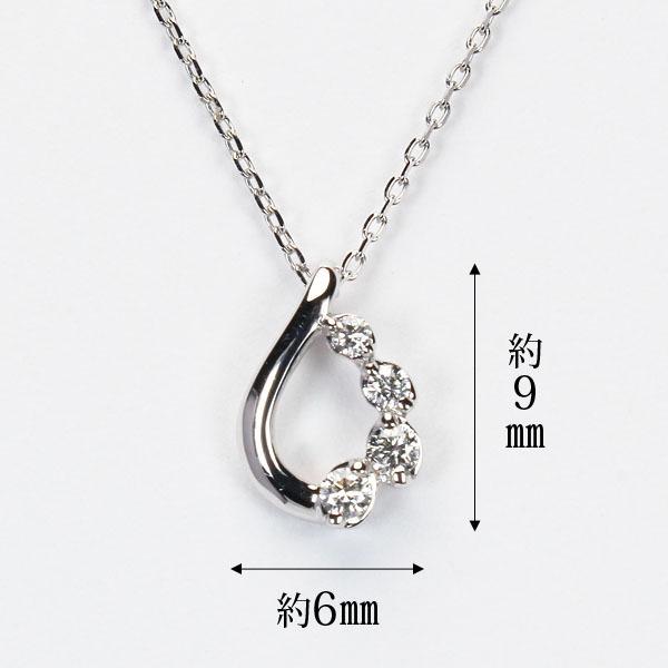 ネックレス ダイヤモンド ホワイトゴールド 18k 18金 プチ