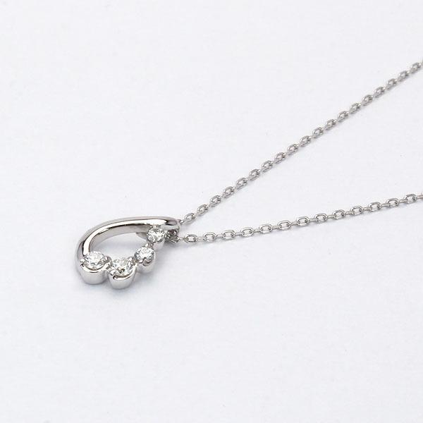 ネックレス ダイヤモンド ホワイトゴールド 18k 18金 プチネックレス ダイヤ ペンダント 品質保証書付 ユニセックス 送料無料 プレゼント ギフト 自分買い puの画像