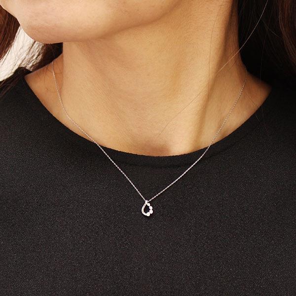 ネックレス ダイヤモンド ホワイトゴールド 18k 18金 プチ