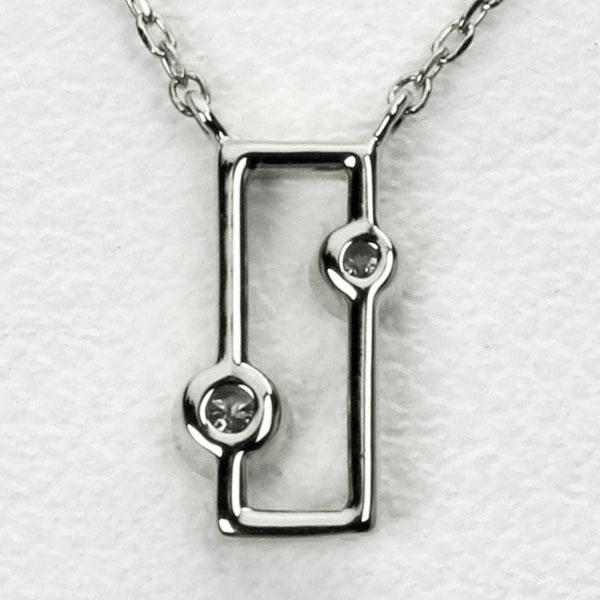 ダイヤモンド ネックレス ダイヤネックレス ダイヤ ペンダントトップ k18 18k 18金 ホワイトゴールド 送料無料 ユニセックス プレゼント 自分買い puの画像