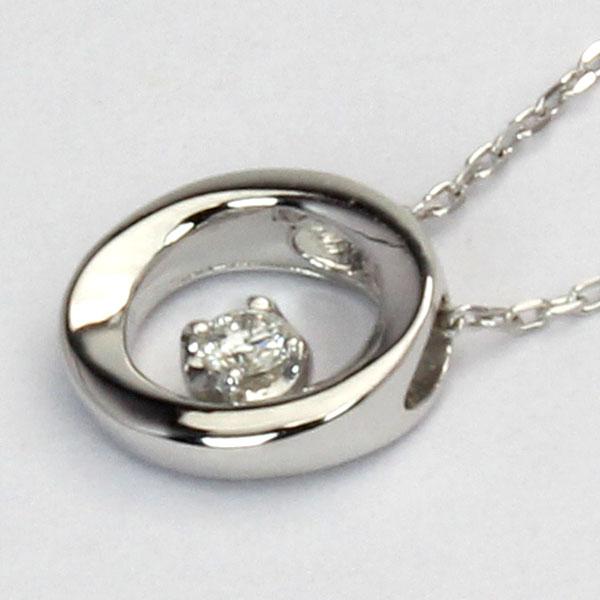 ダイヤモンド ネックレス ダイヤネックレス ダイヤ ペンダントトップ k18 18k 18金 ホワイトゴールド 送料無料 ユニセックス プレゼント 自分買い puの画像