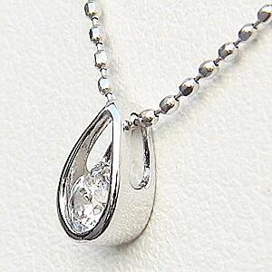 ダイヤモンド ネックレス ダイヤ 0.10ct 18金 k18 18k ホワイトゴールド 男女兼用 ユニセックス 送料無料 カジュアル トレンド プレゼント ギフト puの画像