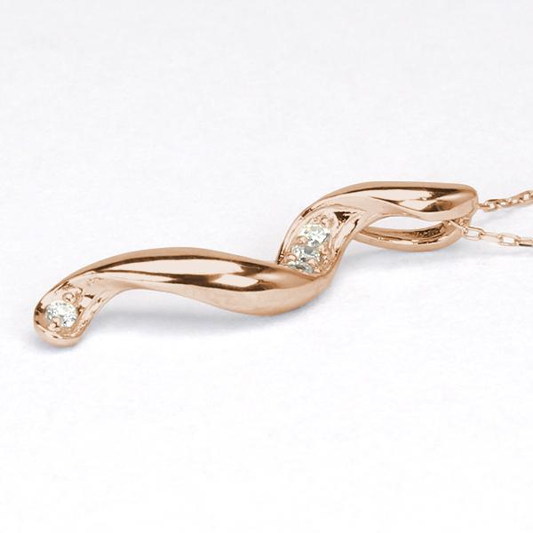 ダイヤモンド ネックレス ダイヤネックレス ダイヤ ダイアモンド ペンダント ピンクゴールド k18 18k 18金 男女兼用 ユニセックス 送料無料 カジュアル puの画像