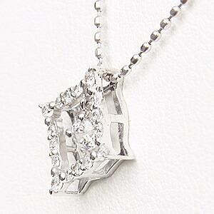 ネックレス ダイヤモンド ダイヤ 0.20ct 18金 k18 18k ホワイトゴールド ペンダント 男女兼用 ユニセックス 送料無料 誕生日 プレゼント ご褒美 自分買い puの画像