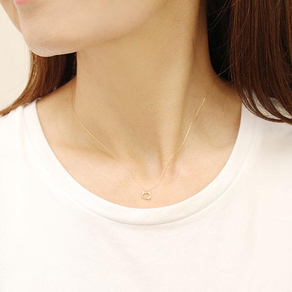 ネックレス ダイヤモンド ダイヤネックレス ペンダントトップ ネコ ねこ 猫 18k 18金 イエローゴールド ユニセックス 送料無料 プレゼント ギフト puの画像