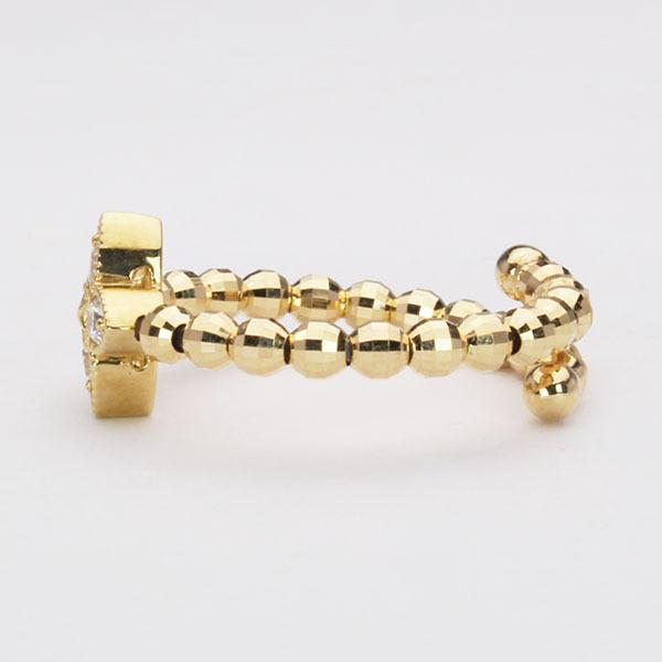ダイヤモンド リング 形状記憶 ダイヤリング ユニセックス フリーサイズ k18 18k 18金 イエローゴールド 送料無料 プレゼント ギフト ご褒美 自分買い puの画像