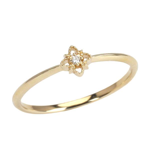 イエローゴールド 指輪 ダイヤモンド リング k18 18k 18金 ダイヤ 婚約