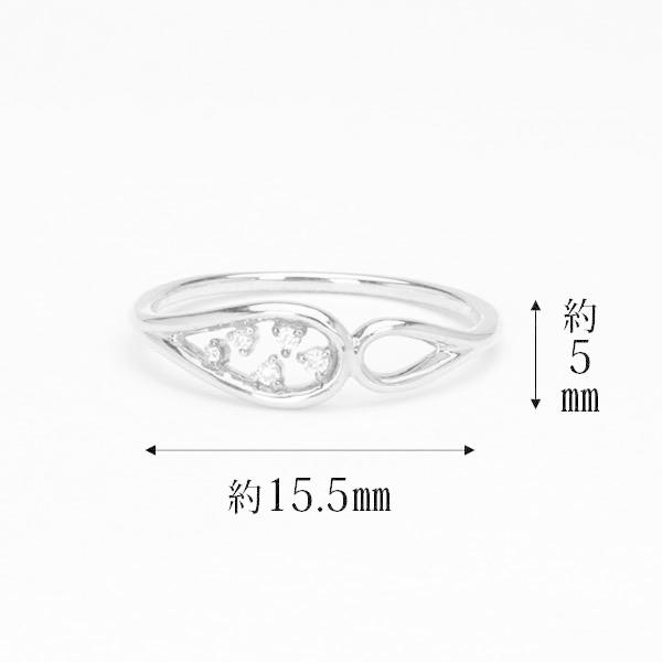 ホワイトゴールド 指輪 ピンキーリング ダイヤモンド k10 10k 10金 ダイヤ 婚約指輪 ユニセックス 送料無料 プレゼント ギフト ご褒美 自分買い puの画像