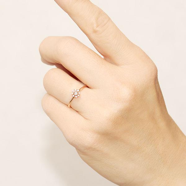 ピンクゴールド 指輪 ダイヤモンド リング k10 10k 10金 ダイヤ 婚約指輪 ユニセックス 送料無料 カジュアル プレゼント ギフト ご褒美 自分買い puの画像
