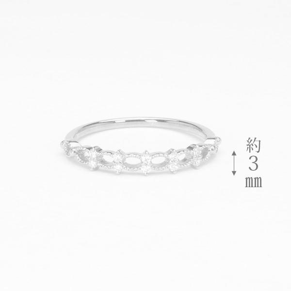 ホワイトゴールド 指輪 ダイヤモンド 10石 k18 18k 18金 ダイヤ 婚約指輪 ユニセックス 送料無料 カジュアル プレゼント ギフト ご褒美 自分買い puの画像