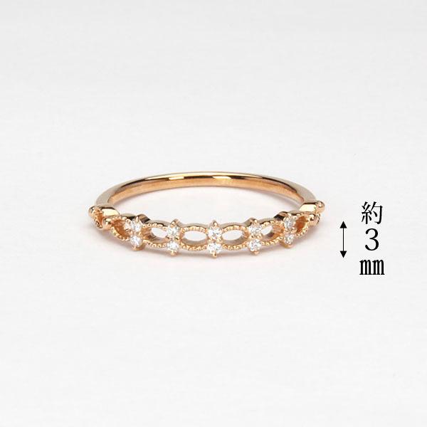ピンクゴールド 指輪 ダイヤモンド 10石 k10 10k 10金 ダイヤ 婚約指輪 ユニセックス 送料無料 カジュアル プレゼント ギフト ご褒美 自分買い puの画像