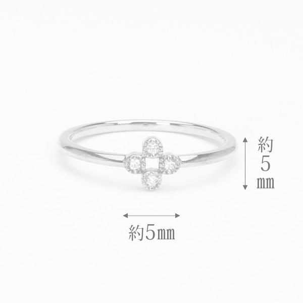 プラチナ 指輪 ピンキーリング ダイヤモンド リング pt900 ダイヤ 婚約指輪 花 ユニセックス 送料無料 プレゼント ギフト ご褒美 自分買い puの画像