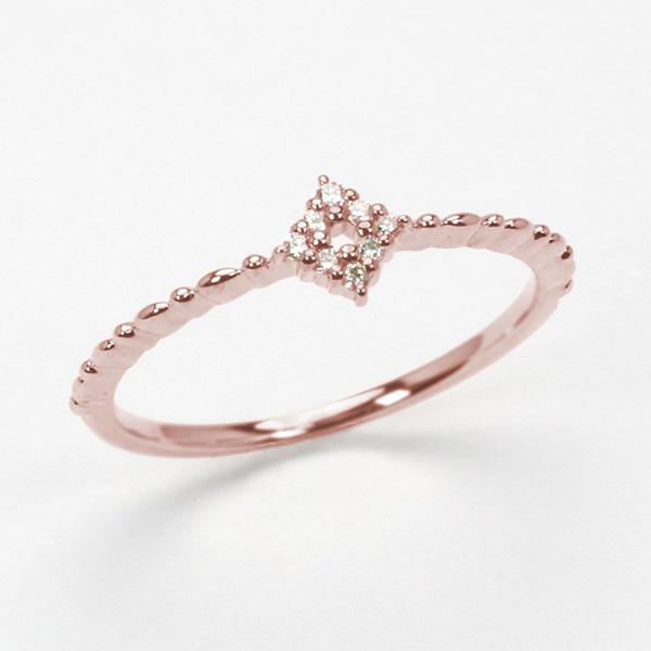 ピンクゴールド 指輪 ダイヤモンド リング k18 18k 18金 ダイヤ 婚約指輪 ユニセックス 送料無料 プレゼント ギフト ご褒美 自分買い puの画像