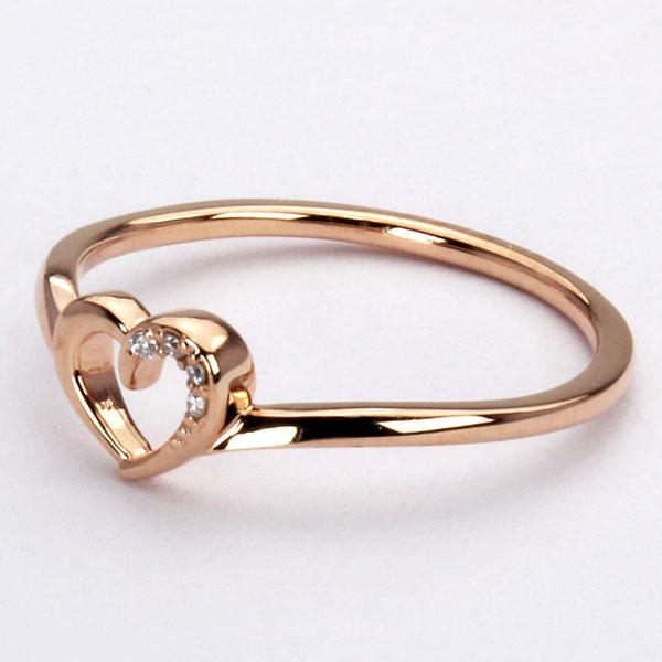 ダイヤモンド リング ハートリング ダイヤリング ハート ダイヤ k10