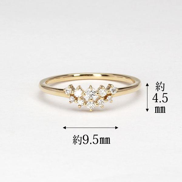 イエローゴールド 指輪 ピンキーリング ダイヤモンド k10 10k 10金 ダイヤ 婚約指輪 ユニセックス 送料無料 プレゼント ギフト ご褒美 自分買い puの画像