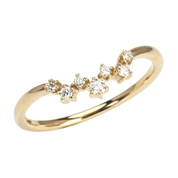 k18 金　指輪　ダイヤ　ユニセックス イエローゴールド 指輪 ダイヤモンド リング ユニセックス k18 18金