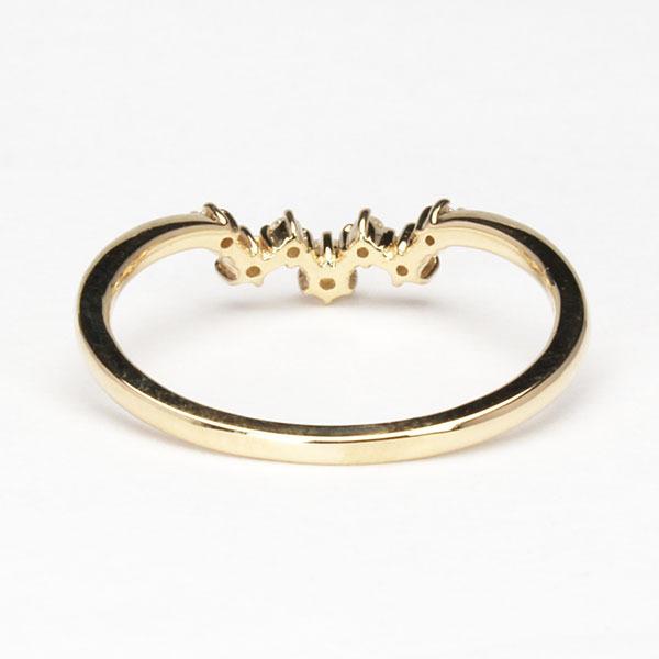 イエローゴールド 指輪 ダイヤモンド リング ユニセックス k18 18金