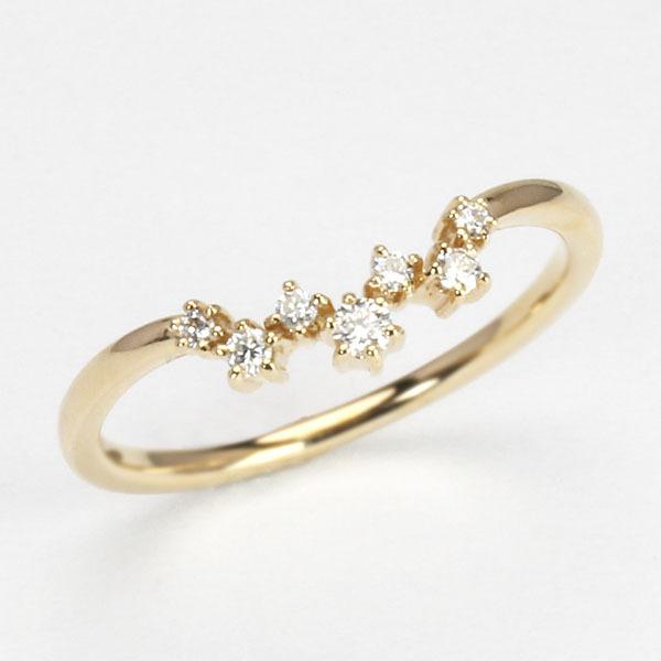 全国無料，大得価 イエローゴールド 指輪 ダイヤモンド リング ユニ